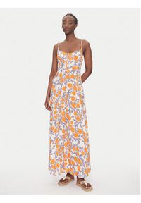 Maaji Sukienka letnia Western Orange Flower Sia PT2748CLD001 Pomarańczowy Regular Fit. Kolor: pomarańczowy. Materiał: wiskoza. Sezon: lato #5