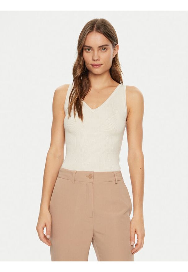 Guess Top W5RR18 Z34O0 Biały Regular Fit. Kolor: biały. Materiał: wiskoza