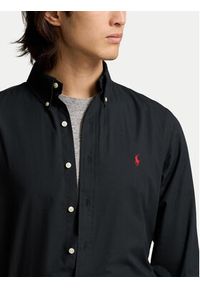 Polo Ralph Lauren Koszula 710928255006 Czarny Custom Fit. Typ kołnierza: polo. Kolor: czarny. Materiał: bawełna