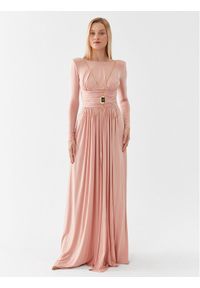 Elisabetta Franchi Sukienka wieczorowa AB-399-36E2-V800 Różowy Regular Fit. Kolor: różowy. Styl: wizytowy #1