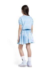 ROBERT KUPISZ - Niebieska sukienka GEISHA. Kolor: niebieski. Materiał: guma. Wzór: nadruk #2