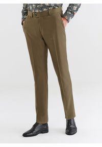 Pako Lorente - PAKO LORENTE – Zielone spodnie garniturowe z wełną. Kolor: zielony. Materiał: wełna #6