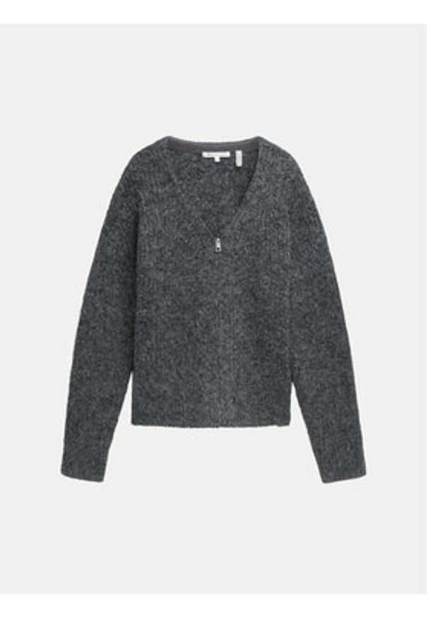 Tom Tailor Denim Kardigan 1043968 Szary Relaxed Fit. Kolor: szary. Materiał: syntetyk