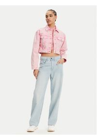 Hugo - HUGO Kurtka jeansowa Galatea 50534763 Różowy Regular Fit. Kolor: różowy. Materiał: bawełna #4