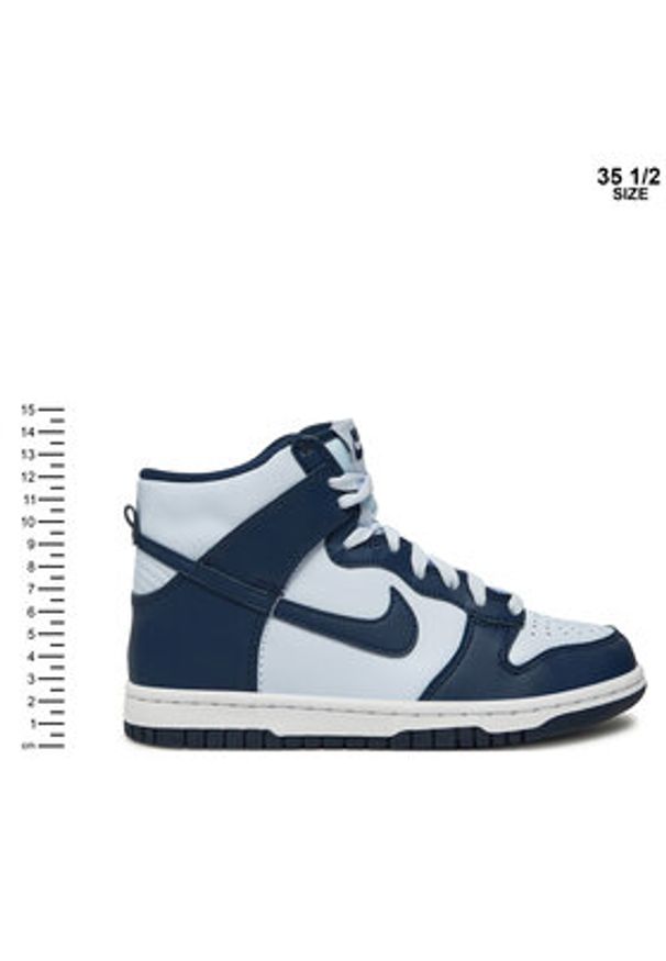 Nike Sneakersy Dunk High (GS) DB2179 008 Biały. Kolor: biały. Materiał: skóra