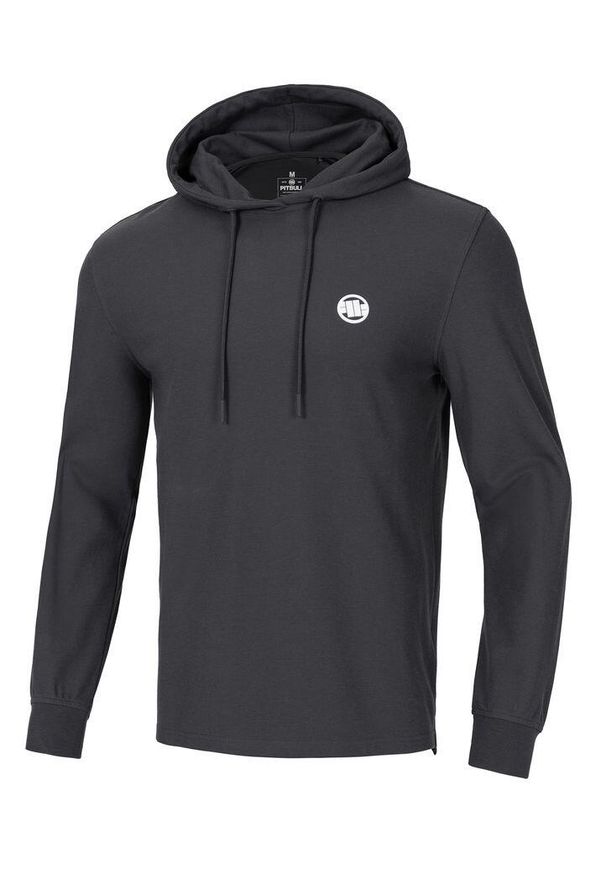 PITBULL - Bluza męska Pitbull z kapturem Pique Rockey. Typ kołnierza: kaptur. Kolor: szary. Sport: fitness