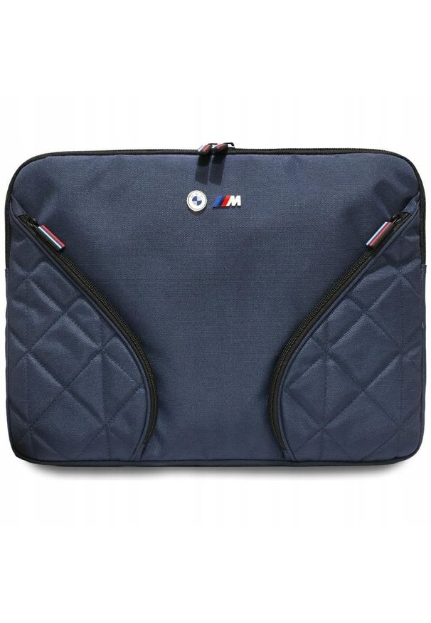 Torba BMW Nylon Pockets&Metal Logo Sleeve 16" granatowy. Kolor: niebieski. Materiał: nylon
