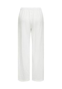 only - ONLY Spodnie materiałowe Lita 15370273 Biały Relaxed Fit. Kolor: biały. Materiał: wiskoza #5