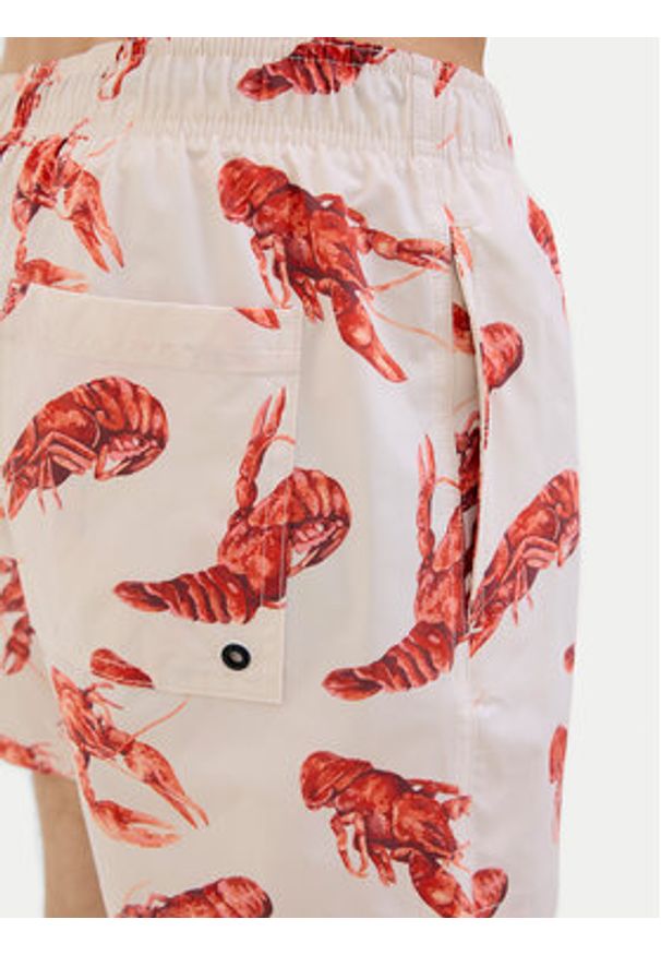 Jack & Jones - Jack&Jones Szorty kąpielowe Maui 12272809 Beżowy Regular Fit. Kolor: beżowy. Materiał: syntetyk