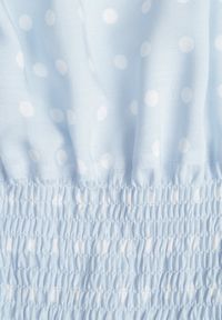 Born2be - Jasnoniebieska Sukienka z Bawełny Rozkloszowana w Kropki Toliennea. Okazja: na co dzień. Kolor: niebieski. Materiał: bawełna. Wzór: kropki. Styl: casual #5