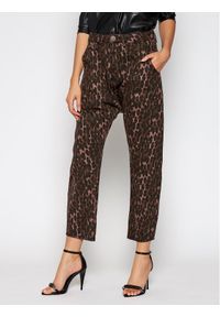 One Teaspoon Jeansy Boyfriend Leopard Sinner 23486 Brązowy Relaxed Fit. Kolor: brązowy