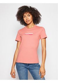 Lee T-Shirt Logo L44NEPQJ 112109935 Różowy Regular Fit. Kolor: różowy. Materiał: bawełna #1