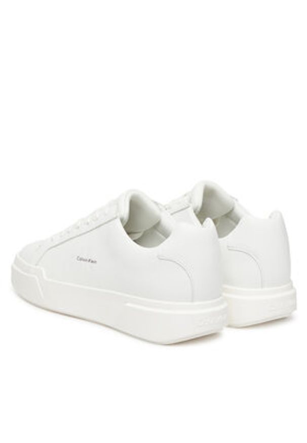 Calvin Klein Sneakersy Chunky Cupsole Laceup Lth YM0YM01344 Biały. Kolor: biały. Materiał: skóra