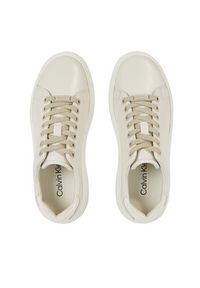 Calvin Klein Sneakersy Raised Cupsole Lace Up HW0HW01668 Beżowy. Kolor: beżowy. Materiał: skóra #5