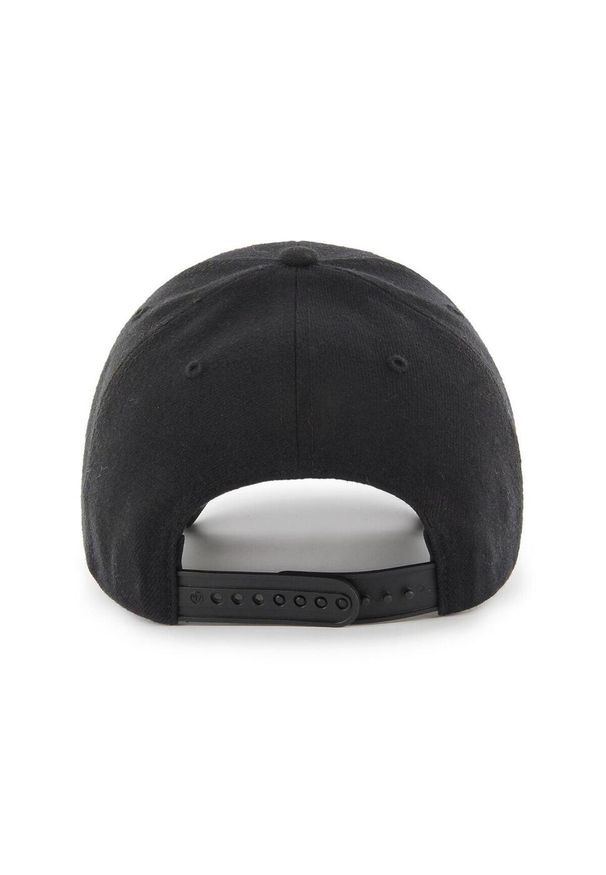 47 Brand - Czapka z daszkiem New York Yankees - Snapback - MVP Woolblend - Regulowana. Kolor: czarny. Wzór: haft
