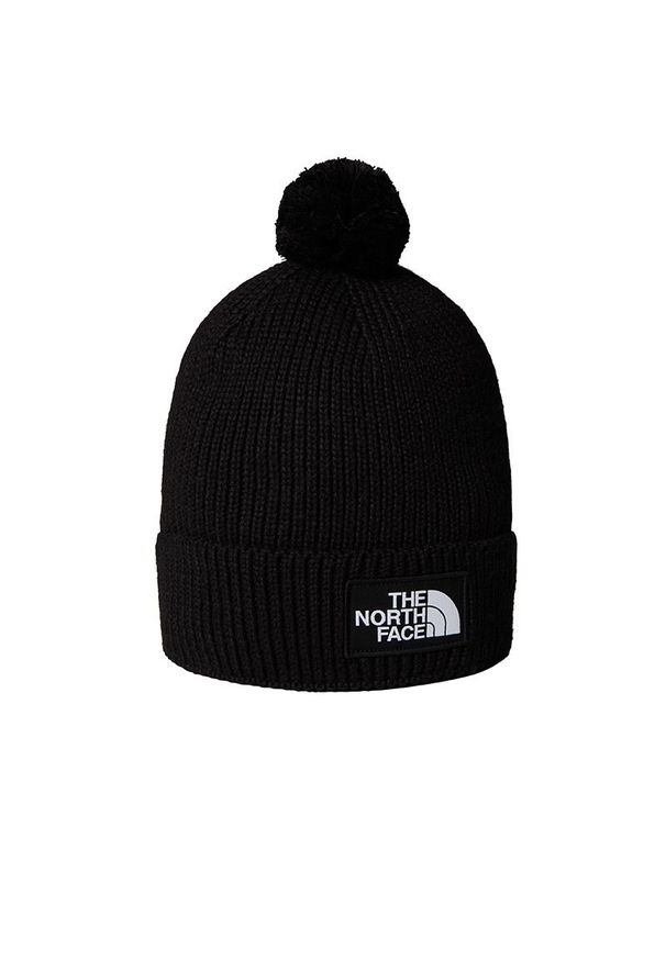 Czapka The North Face Logo Box Cuffed Beanie 0A8CHFJK31 - czarna. Kolor: czarny. Materiał: poliester, dzianina. Sezon: zima. Styl: klasyczny
