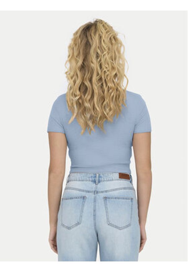 only - ONLY T-Shirt Betty 15311891 Błękitny Regular Fit. Kolor: niebieski. Materiał: bawełna