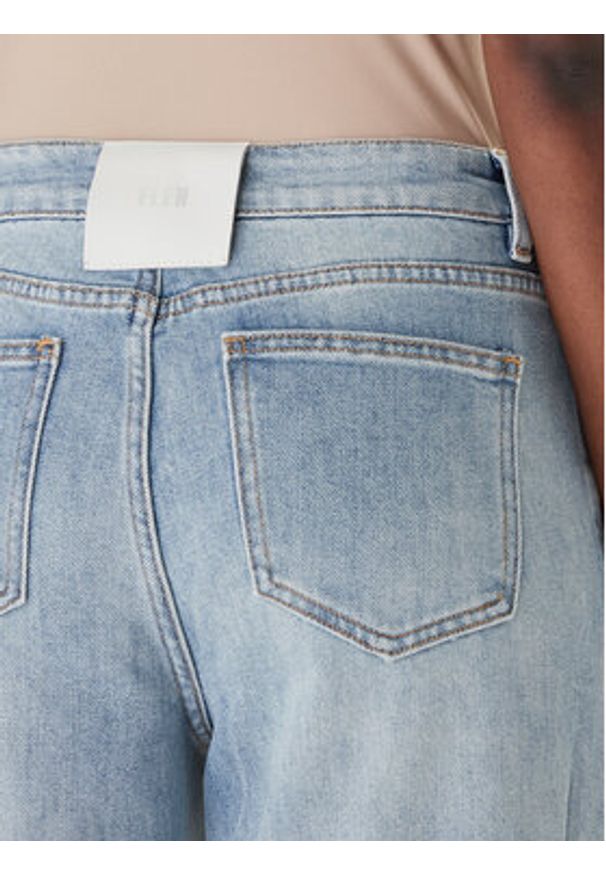Eleh Jeansy EL112 Niebieski Wide Leg. Kolor: niebieski