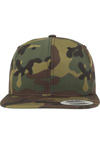 FLEXFIT - Classic Camo Snapback Cap. Kolor: zielony