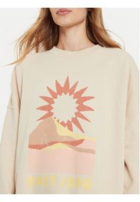 Roxy Bluza Lineup ERJFT04865 Beżowy Relaxed Fit. Kolor: beżowy. Materiał: bawełna #3