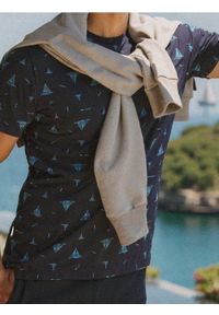 Sinsay - Koszulka - granatowy. Kolor: niebieski #1