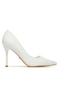 DeeZee Szpilki BK-2628 Biały. Kolor: biały. Materiał: skóra. Obcas: na szpilce