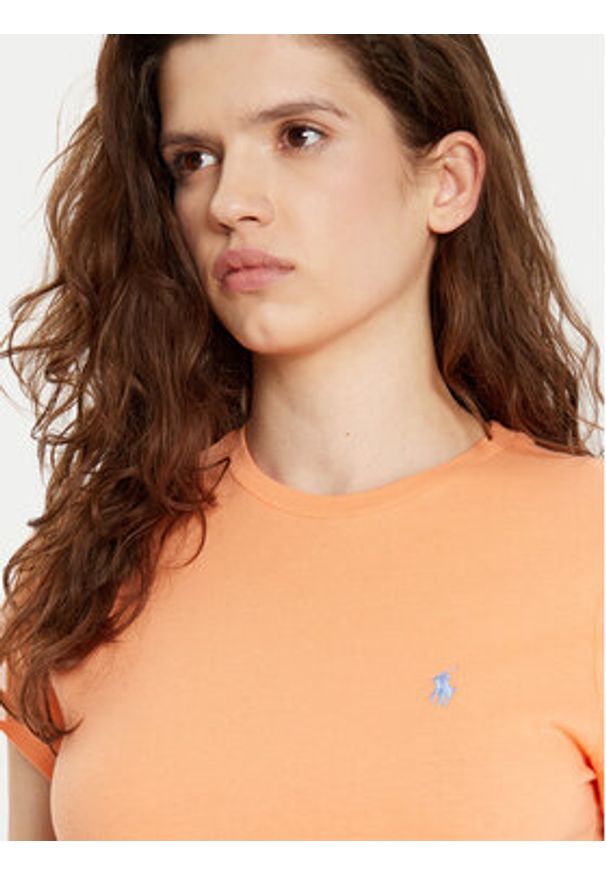Polo Ralph Lauren T-Shirt 211898698029 Pomarańczowy Regular Fit. Typ kołnierza: polo. Kolor: pomarańczowy. Materiał: bawełna
