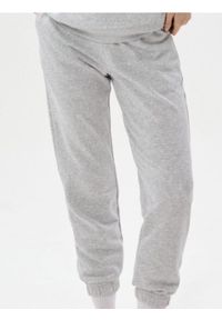 Sinsay - Dresowe spodnie jogger terry - szary. Kolor: szary. Materiał: dresówka #1