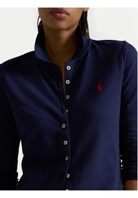 Polo Ralph Lauren Koszula 211941176003 Granatowy Slim Fit. Typ kołnierza: polo. Kolor: niebieski. Materiał: bawełna
