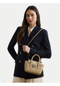 Lauren Ralph Lauren - LAUREN RALPH LAUREN Torebka 431969349005 Beżowy. Kolor: beżowy. Materiał: skórzane #1