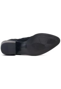 Marco Shoes Czarne botki z naturalnego zamszu bez ocieplenia. Kolor: czarny. Materiał: zamsz #9