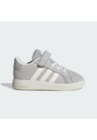 Adidas - Buty Grand Court 2.0 Kids. Kolor: szary, biały, wielokolorowy. Sport: turystyka piesza