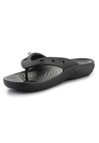 Japonki Crocs Classic Flip 207713-001 czarne. Kolor: czarny. Materiał: materiał
