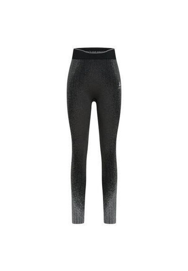 Legginsy termoaktywne damskie Odlo Blackcomb Eco BL Bottom Long. Kolor: czarny, wielokolorowy, zielony. Sezon: zima. Sport: turystyka piesza