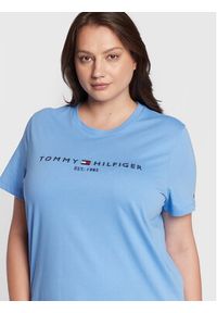 Tommy Hilfiger Curve T-Shirt Crv WW0WW29738 Niebieski Regular Fit. Kolor: niebieski. Materiał: bawełna #4
