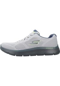 skechers - Kapcie SKECHERS GO WALK FLEX Szary. Kolor: szary. Materiał: tkanina. Model: Skechers Sport. Sport: turystyka piesza