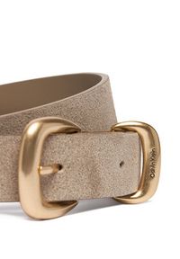 Calvin Klein Pasek Damski 2Piece Suede Strap 25Mm LV04F7065G Beżowy. Kolor: beżowy. Materiał: skóra, zamsz #2