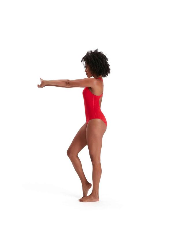 Strój pływacki jednoczęściowy damski Speedo Eco Endurance. Kolor: czerwony. Materiał: poliester