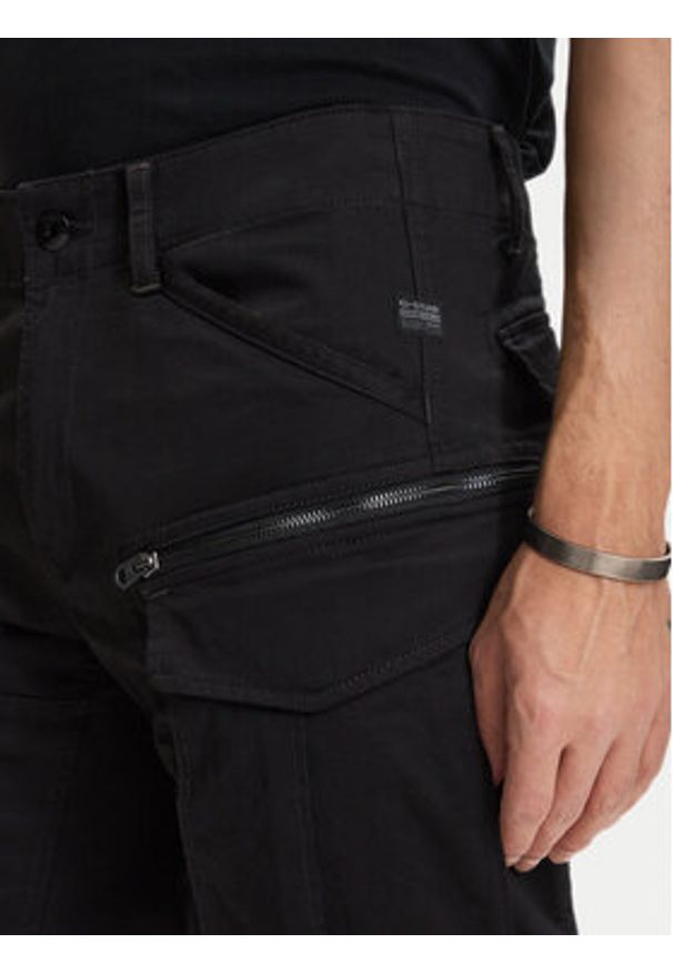 G-Star RAW - G-Star Raw Szorty materiałowe Rovic Zip D26214-5126 Czarny Relaxed Fit. Kolor: czarny. Materiał: bawełna
