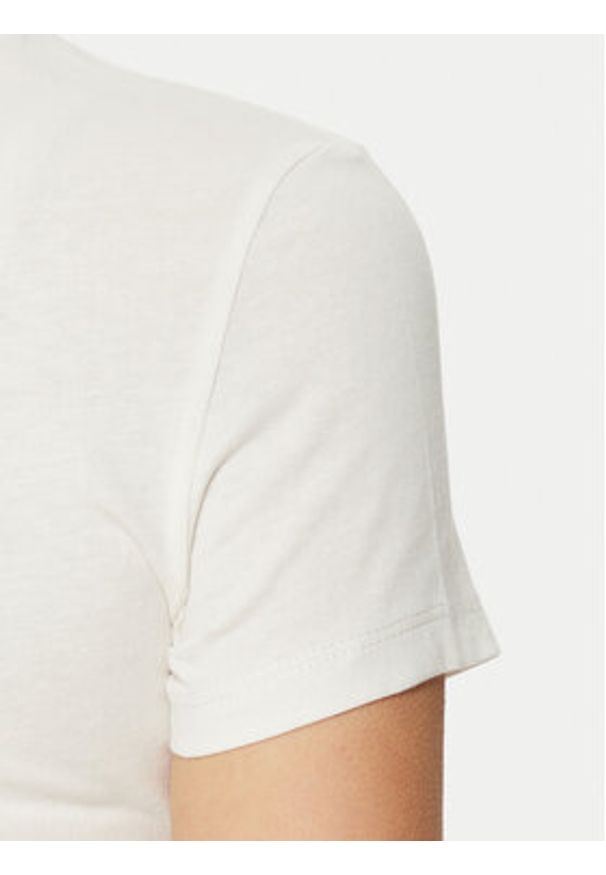 Tommy Jeans T-Shirt Linear DW0DW18398 Biały Slim Fit. Kolor: biały. Materiał: bawełna
