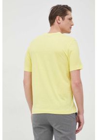 BOSS t-shirt 50469499 męski kolor żółty z nadrukiem. Kolor: żółty. Materiał: skóra, włókno. Wzór: nadruk #3