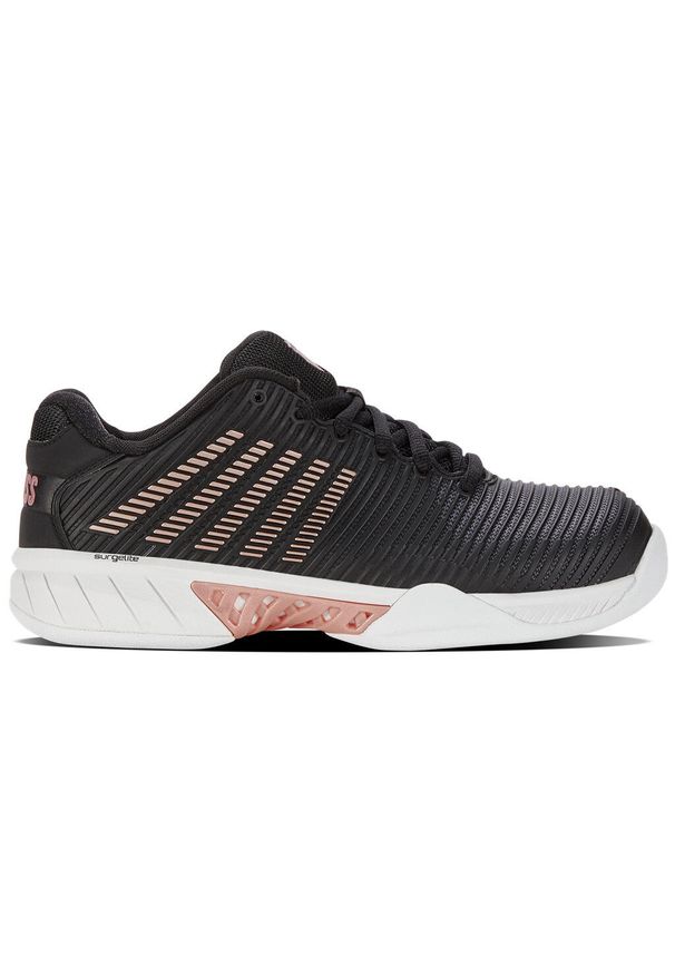 Damskie buty do tenisa K-Swiss Hypercourt Express 2 Carpet. Kolor: czarny, wielokolorowy, biały. Materiał: syntetyk, materiał. Sport: tenis