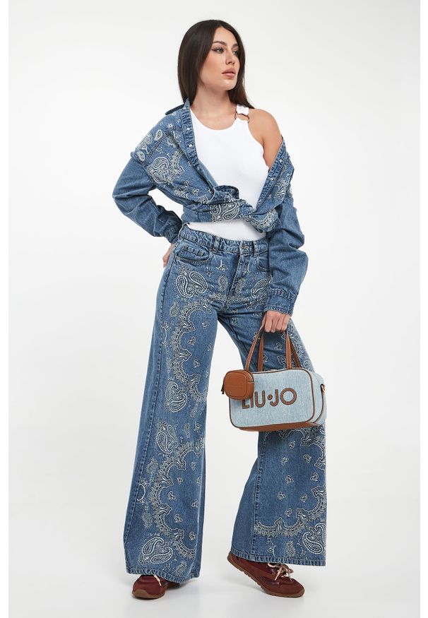 Liu Jo - Jeansy damskie z haftem LIU JO. Wzór: haft