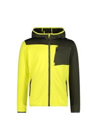 Polar z kapturem CMP. Typ kołnierza: kaptur. Kolor: żółty. Materiał: polar. Sport: turystyka piesza