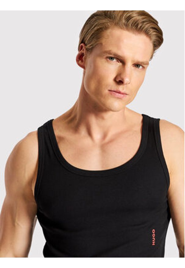 Hugo Komplet 2 tank topów 50469778 Czarny Slim Fit. Kolor: czarny. Materiał: bawełna