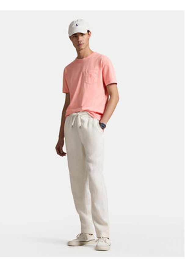 Polo Ralph Lauren T-Shirt 710969628005 Różowy Custom Slim Fit. Typ kołnierza: polo. Kolor: różowy. Materiał: bawełna