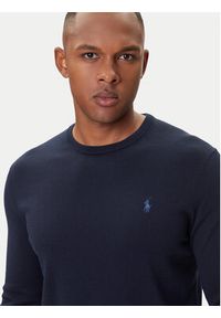 Polo Ralph Lauren Sweter Ls Sf Cn Pp 710684957001 Granatowy Slim Fit. Typ kołnierza: polo. Kolor: niebieski. Materiał: bawełna #6