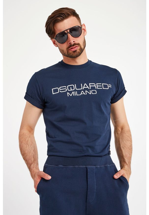 T-SHIRT DSQUARED2. Materiał: bawełna. Długość rękawa: krótki rękaw. Długość: krótkie. Wzór: nadruk