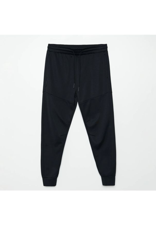 Cropp - Spodnie jogger - Czarny. Kolor: czarny