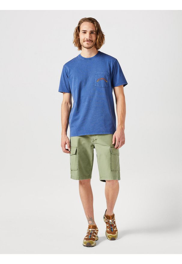 Wrangler - MESKIE SZORTY WRANGLER CASEY CARGO SHORT OLIVE 112350909